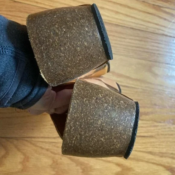 Leather Wedge Criss Cross Sandals 36 - Picture 6 of 6